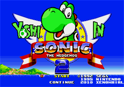 Yoshi in Sonic The Hedgehog 2 - Screenshot - Game Title (World) - 320x224