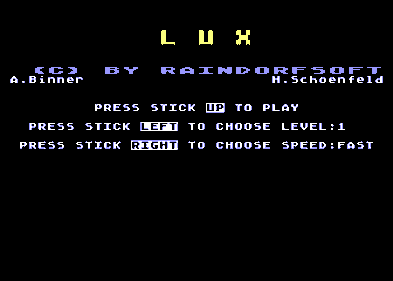 Lux - Screenshot - Game Title (Germany) - 336x240