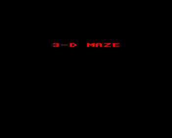 3-D Maze (Fontana Publishing) - Screenshot - Game Title (null) - 640x512