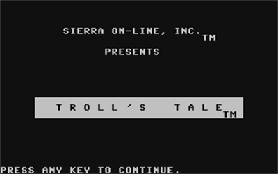 Troll's Tale - Screenshot - Game Title (null) - 320x200