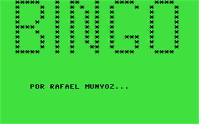 Bingo (SIMSA) - Screenshot - Game Title (Spain) - 320x200