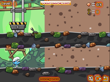 Smurfs Dig Dug - Screenshot - Gameplay (World) - 668x498
