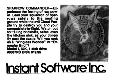 Sparrow Commander - Advertisement Flyer - Front (North America) - 1656x1192