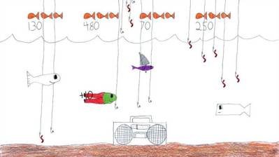 Fish Listening to Radio - Screenshot - Gameplay (World) - 1000x562