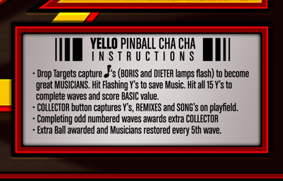 Yello Pinball Cha Cha - Arcade - Controls Information (null) - 1336x854