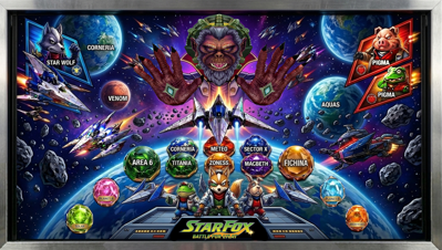 Star Fox: Battle For Lylat - Arcade - Marquee (null) - 1899x1075