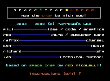 Space Crap III - Screenshot - Game Select (null) - 638x470