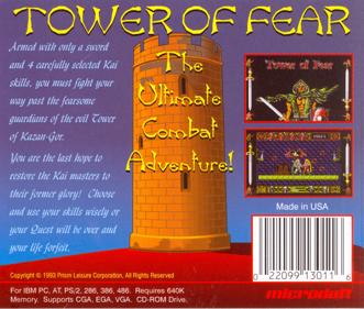 Tower of Fear - Box - Back (North America) - 1636x1387
