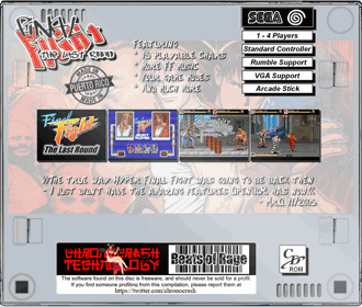 Final Fight: The Last Round (DreamCast Edition) - Box - Back (World) - 1007x855