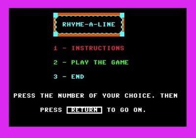 Rhyme-a-Line - Screenshot - Game Select (null) - 661x465
