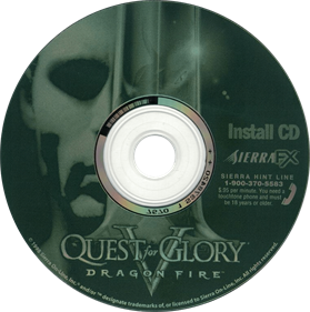 Quest for Glory V: Dragon Fire - Disc (North America) - 761x766
