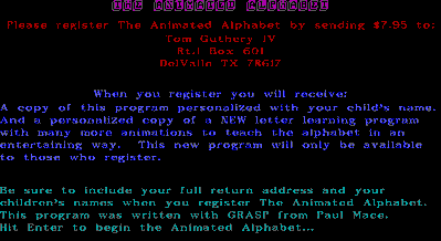 The Animated Alphabet - Screenshot - Game Title (null) - 640x350