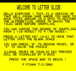Letter Slide - Screenshot - Game Title (null) - 240x224