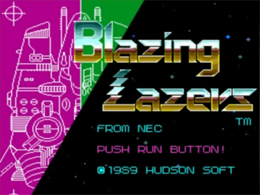 Blazing Lazers - Screenshot - Game Title (North America) - 640x480