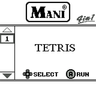 Mani 4 in 1: Tetris / Alleyway / Yakuman / Tennis - Screenshot - Game Select (China) - 640x576