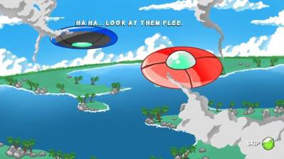 Cavemen vs. Aliens - Screenshot - Gameplay (World) - 1000x562