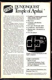 Temple of Apshai - Box - Back (North America) - 522x800