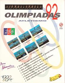 Olimpiadas 92: Atletismo - Box - Back (Spain) - 2098x2685