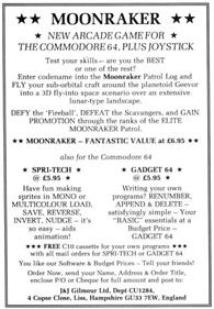 Moonraker Patrol - Advertisement Flyer - Front (null) - 425x612