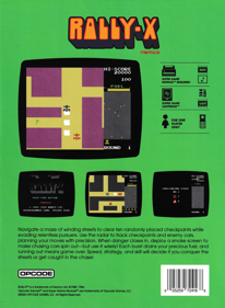 Rally X (Opcode Games) - Box - Back (World) - 1650x2250