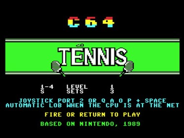 C64 Tennis - Screenshot - Game Title (null) - 633x476
