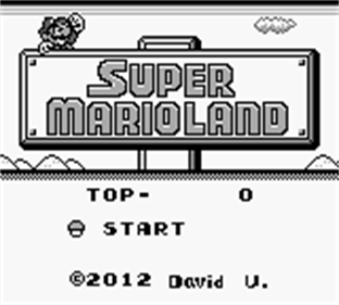 Super Mario Land 2012 - Screenshot - Game Title (World) - 160x144
