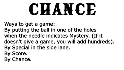 Chance (1974) - Arcade - Controls Information (null) - 1920x1080