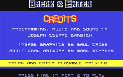 Break & Enter: A Crazy Thief Game - Screenshot - Game Title (World) - 320x200