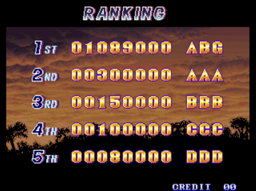 Shock Troopers - Screenshot - High Scores (null) - 640x480