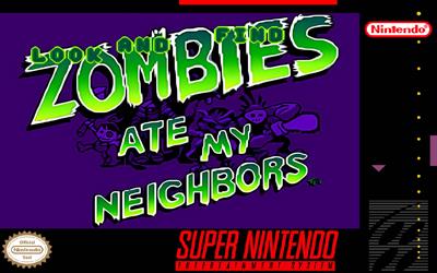Look And Find Zombies Ate My Neighbors - Fanart - Box - Front (null) - 999x625