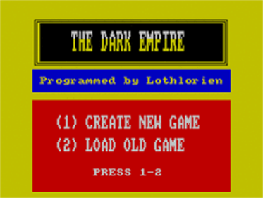 Dark Empire  - Screenshot - Game Select (null) - 259x195