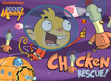 Rocket Monkeys: Chicken Rescue! - Screenshot - Game Title (World) - 732x540