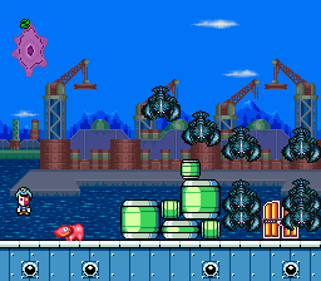 The Dimensional Castle Staring Aeron - Screenshot - Gameplay (World) - 256x224