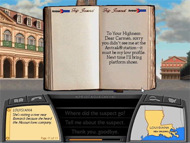 Where in America is Carmen Sandiego? The Great Amtrak Train Adventure - Screenshot - Gameplay - 640x480