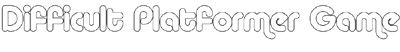 Difficult Platformer Game - Clear Logo (World) - 634x83
