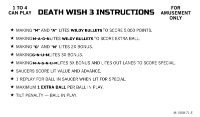 Death Wish 3 - Arcade - Controls Information (null) - 1637x961
