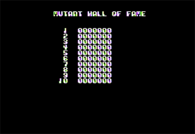 Mutant (Renaissance Technology Corp.) - Screenshot - High Scores (null) - 560x384