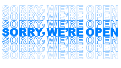 Sorry We're Open - Clear Logo (null) - 640x360