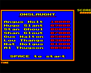 Onslaught - Screenshot - High Scores (null) - 640x512