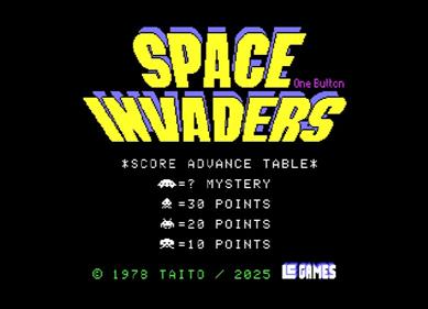Space Invaders One Button - Screenshot - Game Title (null) - 680x491
