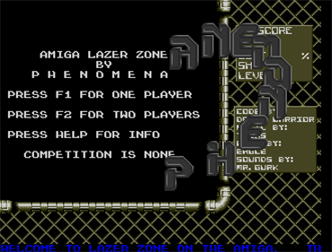 Amiga Lazer Zone - Screenshot - Game Title (null) - 662x504