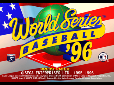 World Series Baseball '96 - Screenshot - Game Title (null) - 640x480