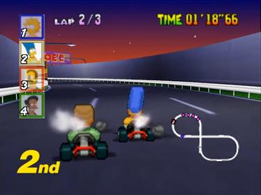Simpson Kart 64 - Screenshot - Gameplay (World) - 964x720