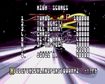 Zool 2 - Screenshot - High Scores (null) - 320x256