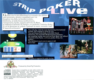 Strip Poker Live - Box - Back (Europe) - 900x765