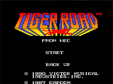 Tiger Road - Screenshot - Game Title (North America) - 640x480