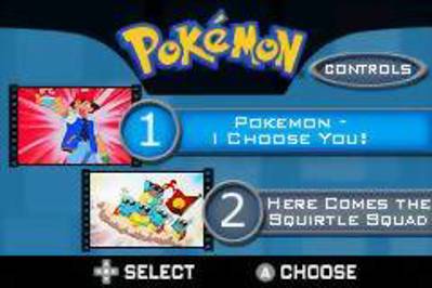 Game Boy Advance Video: Pokemon: Volume 3 - Screenshot - Game Select (World) - 240x160