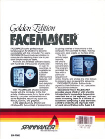 FaceMaker: Golden Edition - Box - Back (North America) - 700x924