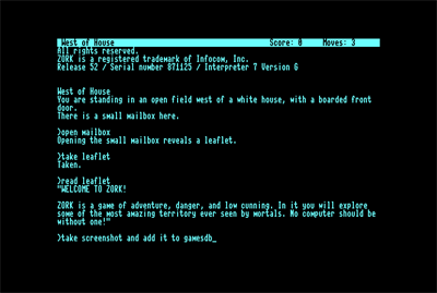 Zork: The Great Underground Empire - Screenshot - Gameplay (null) - 856x576