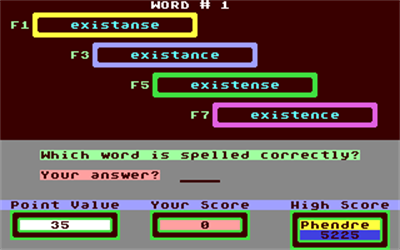 Spelling Demons - Screenshot - Gameplay (North America) - 320x200